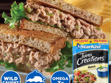 12 Count StarKist Tuna Creations Ranch $9.59 Shipped Free (Reg. $12) | Just 80¢/Pouch!