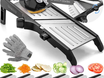 Mandoline Food Slicer w/ Safety Gloves $27.97 (Reg. $39.97) + Free Shipping – FAB Ratings!