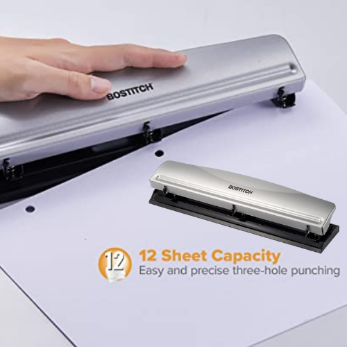 Bostitch Office Hole Punch, 12 Sheet Capacity $4.99 (Reg. $8) – FAB Ratings! 32K+ 4.8/5 Stars!