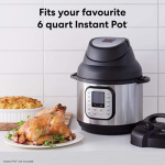 Instant Pot 6 Qi. Air Fryer Lid 6 in 1, No Pressure Cooking Functionality $49.95 Shipped Free (Reg. $89.99) – FAB Ratings! 15K+ 4.6/5 Stars!