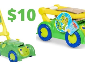 Melissa & Doug Sunny Patch Snappy Turtle Lawn Mower for $10