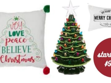 Hobby Lobby Sale | Light Up Christmas Tree & Pillows for $9.99