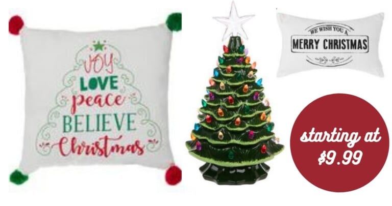 Hobby Lobby Sale | Light Up Christmas Tree & Pillows for $9.99