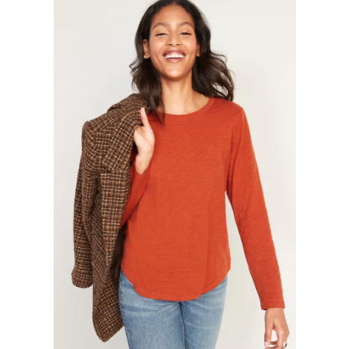 Today Only! 50% Old Navy Long Sleeved Tees for Adults and Kids