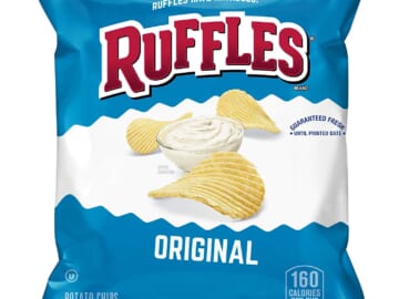 40-Pack Ruffles Chips, Original as low as $10.18 Shipped Free (Reg. $18) | $0.26/bag! Great For Lunches!