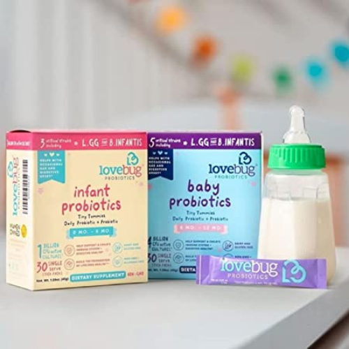 30-Count  LoveBug Infant & Baby Probiotic Packets as low as $7.01 Shipped Free (Reg. $19.99) | 23¢ each – Easily Add to Bottles!