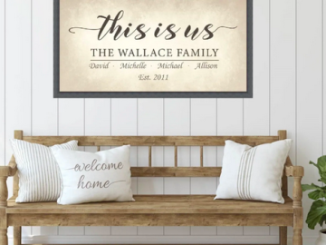 Personalized This Is Us Sign only $29.95 shipped!