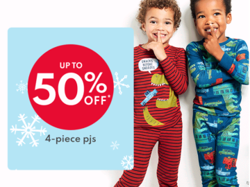 Carter’s 4-Piece Pajama Sets 50% off