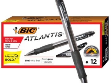 Walmart Early Black Friday! 12-Count BIC Atlantis Velocity Bold Retractable Ballpoint Pen $5.23 (Reg. $9.15) | 44¢ each pen!