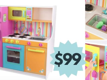 Walmart Toy Deal | KidKraft Big & Bright Wooden Play Kitchen for $99 Shipped