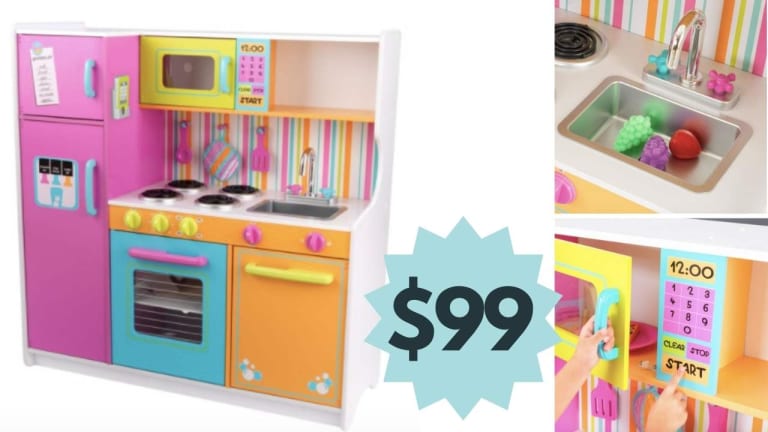 Walmart Toy Deal | KidKraft Big & Bright Wooden Play Kitchen for $99 Shipped