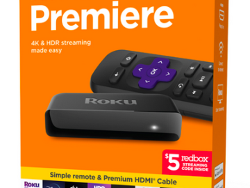 Roku Premiere 4K/HDR Streaming Media Player only $19.88!