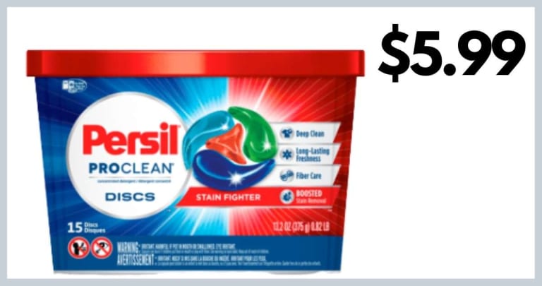 $5.99 Persil ProClean Discs at Publix