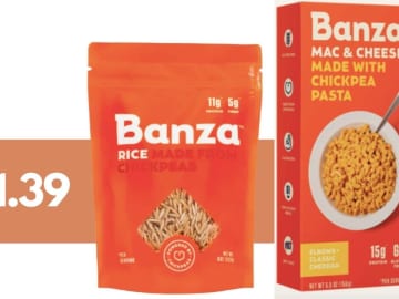 Banza Chickpea Mac & Cheese & Rice for $1.39 at Target