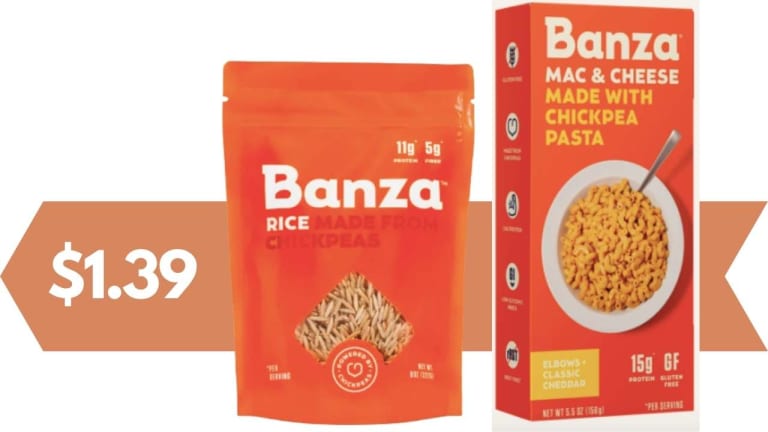 Banza Chickpea Mac & Cheese & Rice for $1.39 at Target