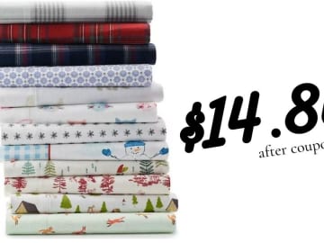 Cuddl Duds Flannel Sheet Set for $14.86