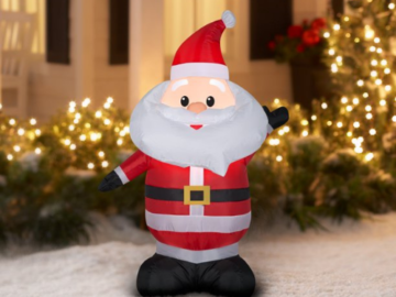 Walmart Early Black Friday! Holiday Time 4 ft Santa Inflatable $14.98