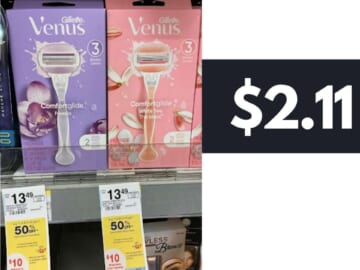 Venus Comfortglide Razors for $2.11 at Walgreens