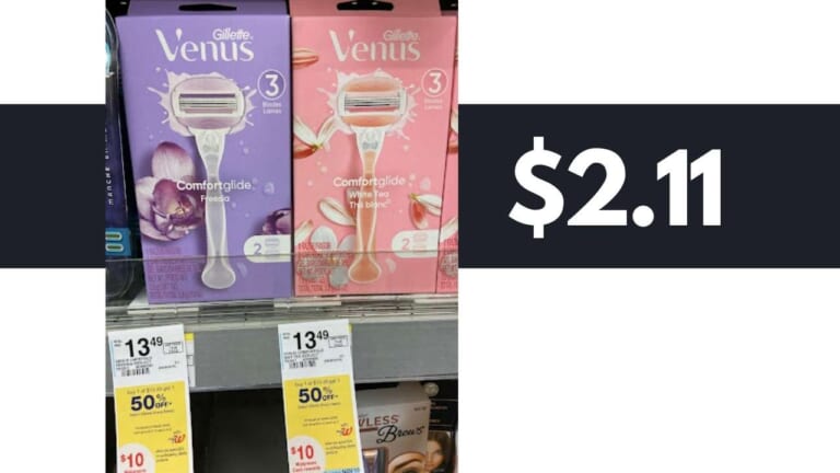 Venus Comfortglide Razors for $2.11 at Walgreens