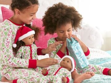 girl and doll matching pajamas