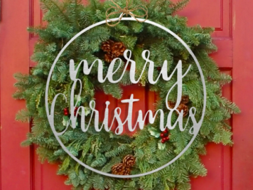 Metal Winter Greetings Door Decor for just $16.99 shipped!