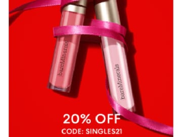 Take 20% OFF Your Entire bareMinerals Purchase After Code + 2x Points for Good Rewards Members