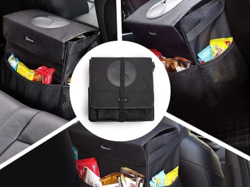 2 in 1 Car Trash Can with Lid and Storage Pockets, 3.2 Gallon $13.29 (Reg. $21) – FAB Ratings!