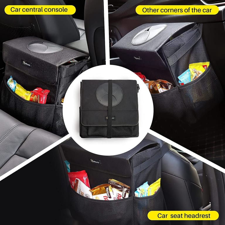 2 in 1 Car Trash Can with Lid and Storage Pockets, 3.2 Gallon $13.29 (Reg. $21) – FAB Ratings!