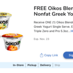 Kroger Digital Coupon | FREE Oikos Blended Nonfat Greek Yogurt