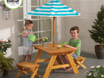 KidKraft Outdoor Wooden Table & Bench Set $66.33 Shipped Free (Reg. $149.99)