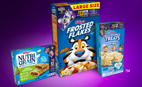 Free $13 Fandango Movie Ticket with Kellogg’s Purchase