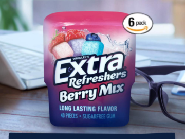 240 Count Extra Refreshers Berry Mix Gum as low as $18.69 (Reg. $22) | 8¢ a gum – Stocking Stuffer Idea!