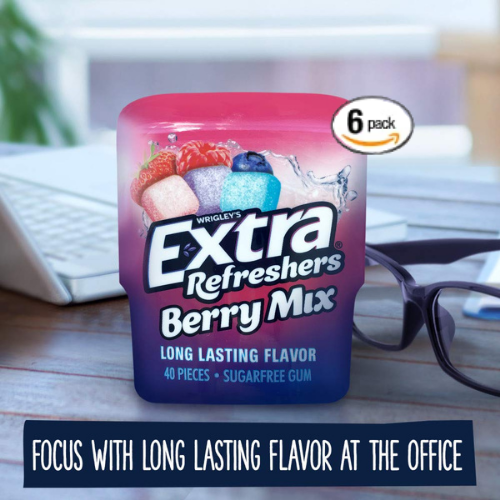 240 Count Extra Refreshers Berry Mix Gum as low as $18.69 (Reg. $22) | 8¢ a gum – Stocking Stuffer Idea!