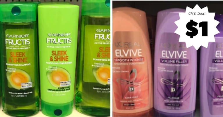 $1 Garnier Fructis & L’Oreal Elvive Haircare | CVS Deal