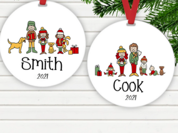 Personalized Family Portrait Ornament