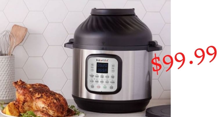 Instant Pot 6-Quart Crisp Combo 11-in-1 Pressure Cooker for $99.99