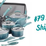 Rachael Ray Classic Brights Cookware Set for $79.99 Shipped