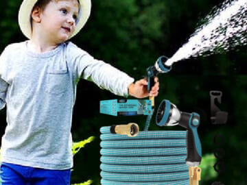 100ft Expandable Garden Hose with 10-Way Spray Nozzle $23.99 After Code (Reg. $39.99) + Free Shipping – FAB Ratings!