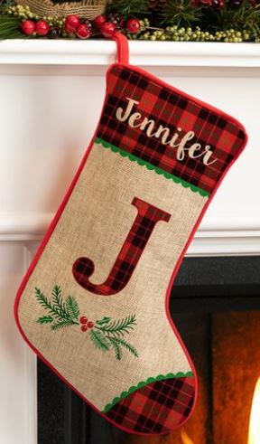 burlap stocking