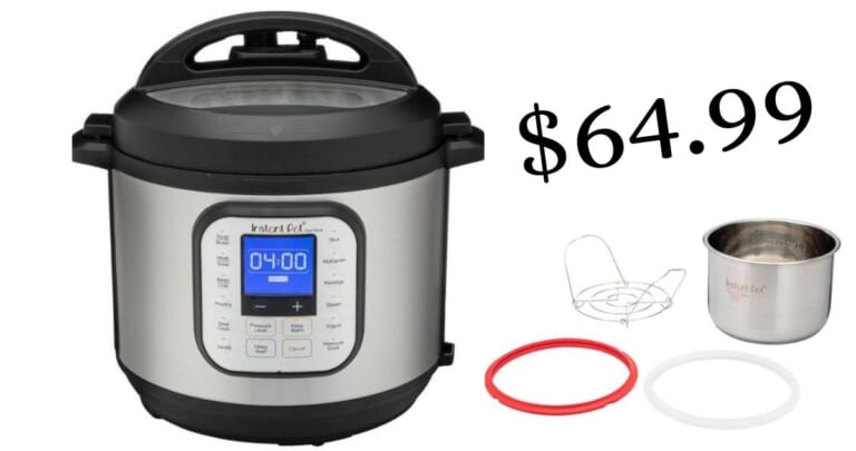 Instant Pot Duo Nova 6-Quart 7-in-1 Multi-Cooker for $64.99