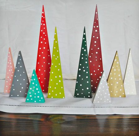 Modern Wood Christmas Tree Forest (Set of 5) only $17.99 + shipping!