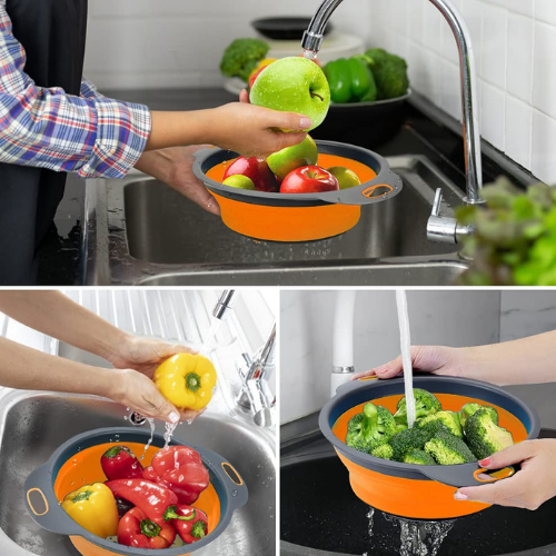 3 Colors! Collapsible Colanders with Handles $10 After Code (Reg. $19.99)