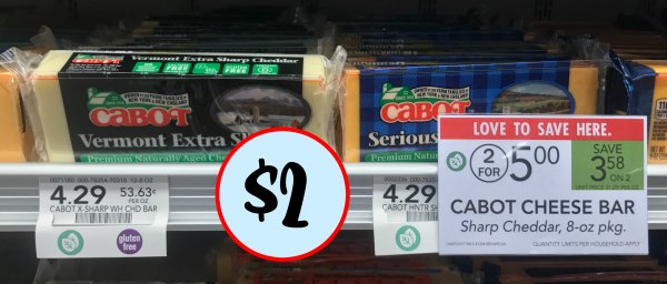 Cabot Cheese Bars As Low As $1.50 At Publix