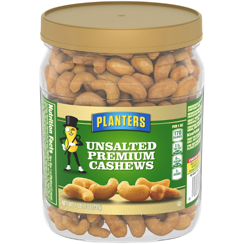 Planters Unsalted Cashews 26 oz Canister as low as $14.88 Shipped Free (Reg. $25.97)