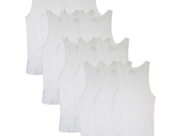 12-Pack Men’s Tagless Classic White Tank Top (White) $21.99 (Reg. $36.99) | $1.83 each!