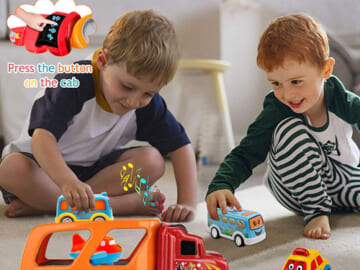 5 in 1 Carrier Toy Truck Set $22.82 (Reg. $35.99) – FAB Ratings! | Perfect Gift for Toddlers!