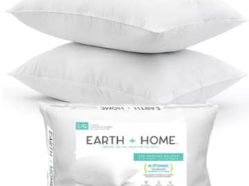 Macy’s Early Black Friday! 2-Pack Earth + Home Organic Cotton Standard Pillows $11.99 (Reg. $50) | $6 each!