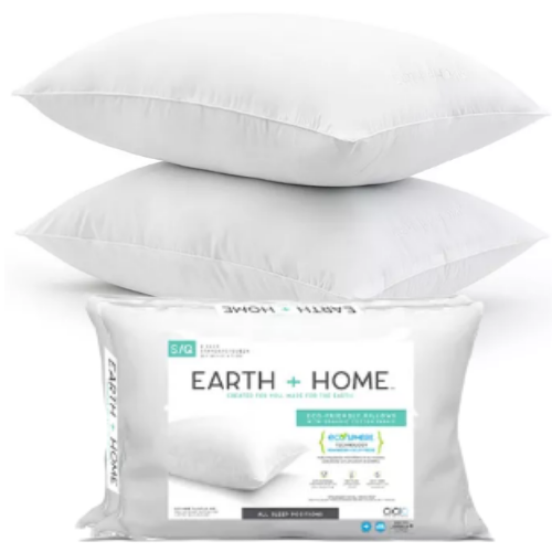 Macy’s Early Black Friday! 2-Pack Earth + Home Organic Cotton Standard Pillows $11.99 (Reg. $50) | $6 each!