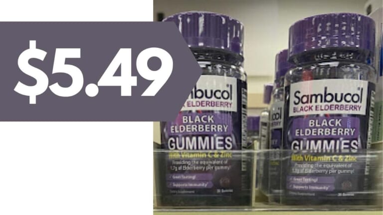 Sambucol Black Elderberry Gummies | $5.49 with New Coupon