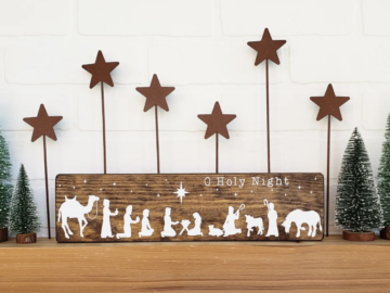 Nativity Scene Sign for $19.99 shipped!